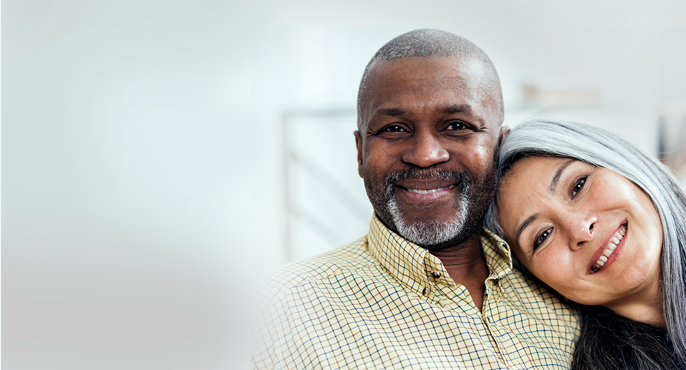 A family looking ahead toward their future home